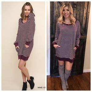 “Style it Stripes” sweater dress by Umgee